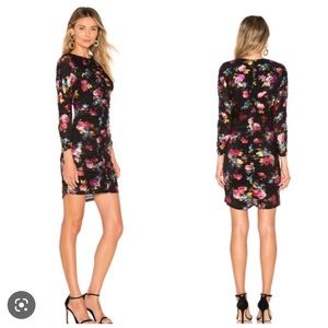 Parker Adrienne Metallic Floral Dress - Size 0